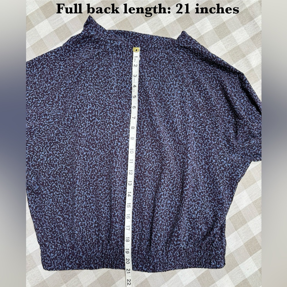 Athletic Blue Leopard Print Hooded Jacket by Zella - Picture 15 of 15